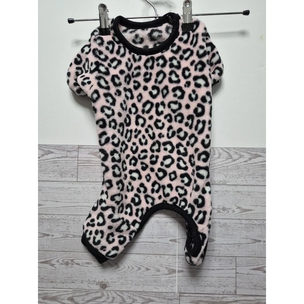 PET POSSE Pink Leopard Dog Pajamas Size Medium